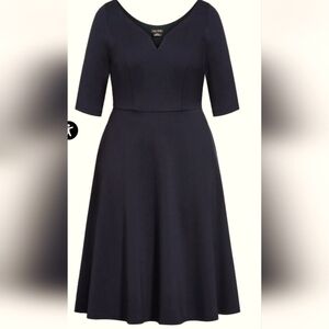 NWT Chic Little Black Midi Dress